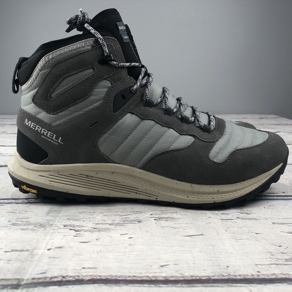 Merrell Men's Nova 3 Thermo Mid WP‎ US 15 M Grey Suede & Nylon Hiking Boots New